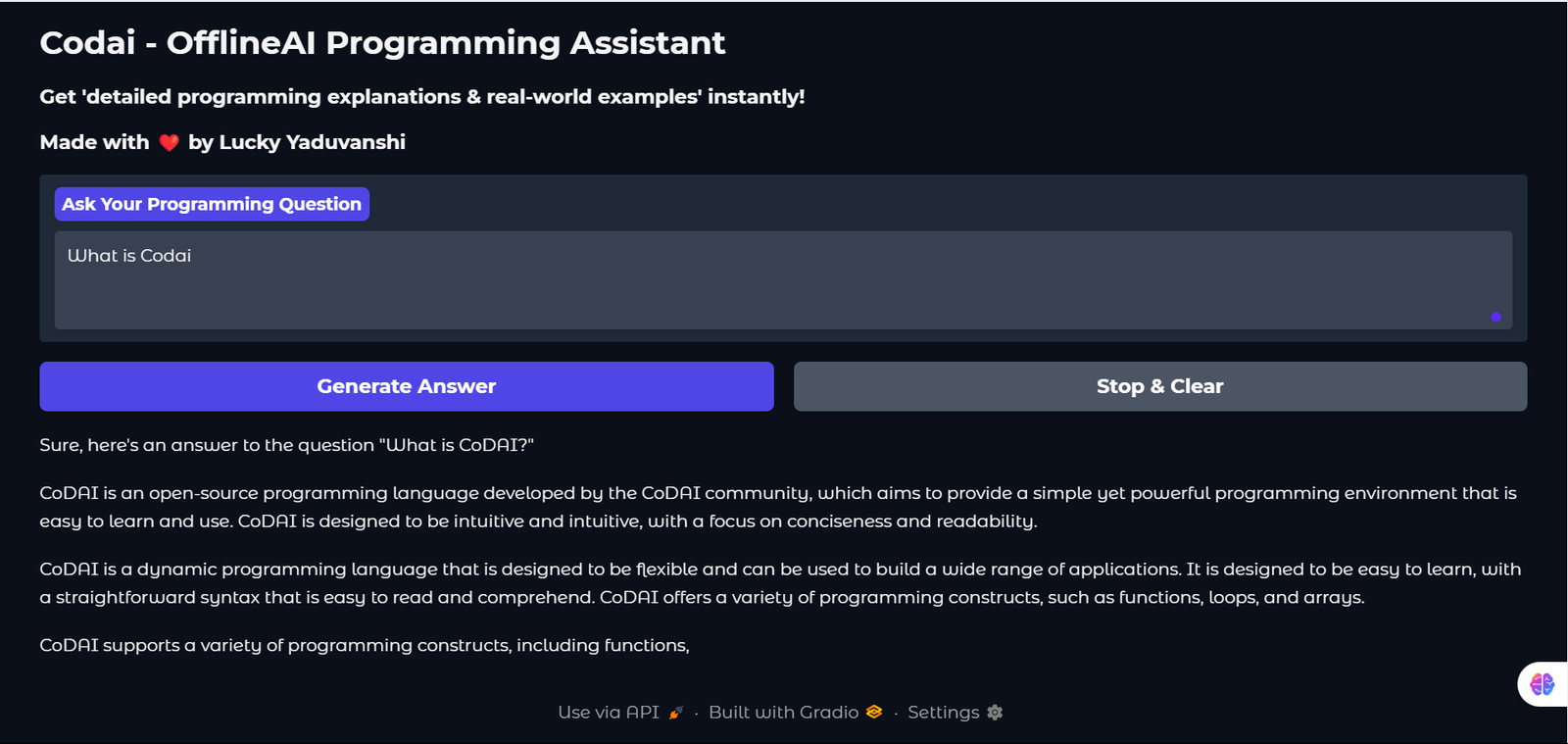 Codai Pro Interface